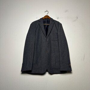 Muji European Blazer Coat Jacket Men M Outerwear Wool Blend Tweed Prep Minimal